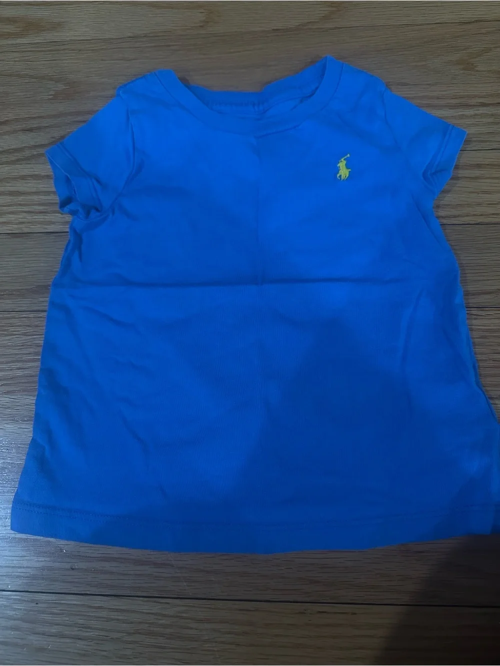 Ralph Lauren Bright Blue Short Sleeve Tee with Yellow Pony